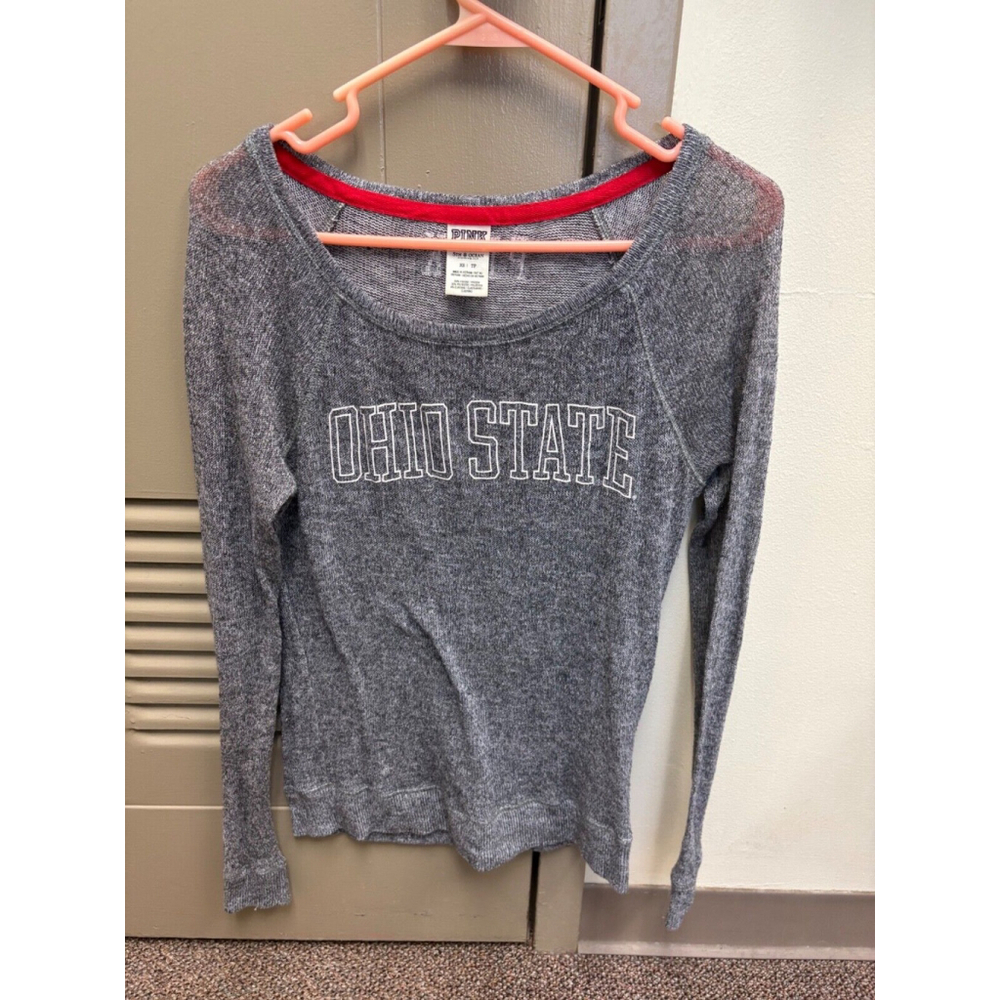 VICTORIA’S SECRET PINK 5th And Ocean Ohio LONG SLEEVE SHIRT! Size XS Women’s